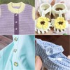OELFFOW 100pcs Transparent Crystal Button for Children's Candy Sweater, Shirt,