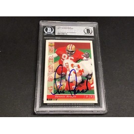 Dennis Brown Signed 1993 Upper Deck Card #211 S.F. 49ers Auto Beckett BAS COA 1A - Unsigned Football Cards