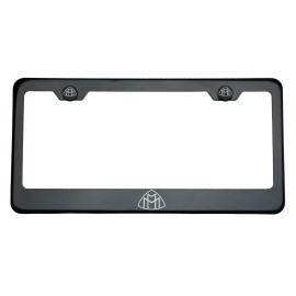 KA Black Chrome Maybach Logo Laser Engraved T304 StainlessSteel License Plate Frame