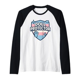 Doll Protector Funny Slang Queer Ally Gay Pride Stuff Raglan Baseball Tee