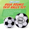 Billeeit 4Pcs Water Skipping Balls for Pool Play(Soccer Theme), Water