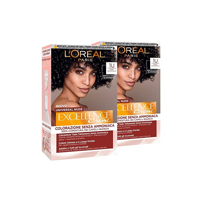 2 x L'Oréal Paris Excellence Cream Permanent Hair Colour Universal