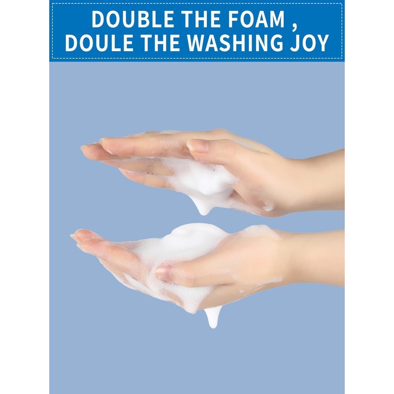 Doiliese Foaming Hand Soap Dispenser Set, 16 oz Large Glass