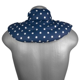 Neck Pillow with Stand-Up Collar Stars Blue - Rapeseed Pillow - Neck Pillow Heat Cushion - A Very Comfortable Neck Warmer
