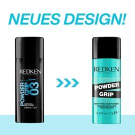 Redken Hair powder for all hair types, for more volume and more grip, absorbs fat deposits, fuller looking hair, powder grip, 1 x 7 g
