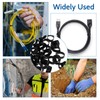 150 Pieces 0.5 Inch Small Elastic Silicone Rubber Bands Black
