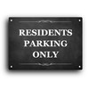 A5 "RESIDENTS PARKING ONLY" Sign - 3mm Aluminium Composite, UV