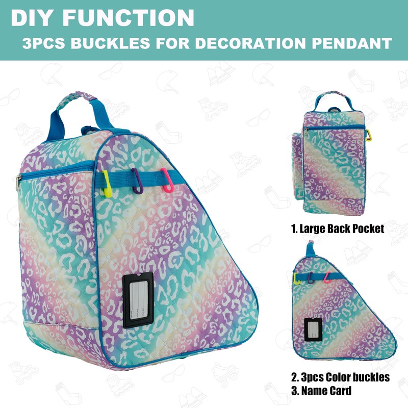 HEXIFUL Skate Bag to Carry Ice Skates, Inline Skates, Roller