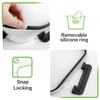 HOMBERKING 10 Pack Glass Meal Prep Containers with Locking Lids,