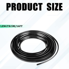 QKYS Car Door Edge Guards, 16.4Ft (5M) Rubber U Shape Cars Door Bumper Guards, Anti-Collision Car Doors Seal Protector Rubber Edge Trim for Most Cars Trucks SUV (Black)