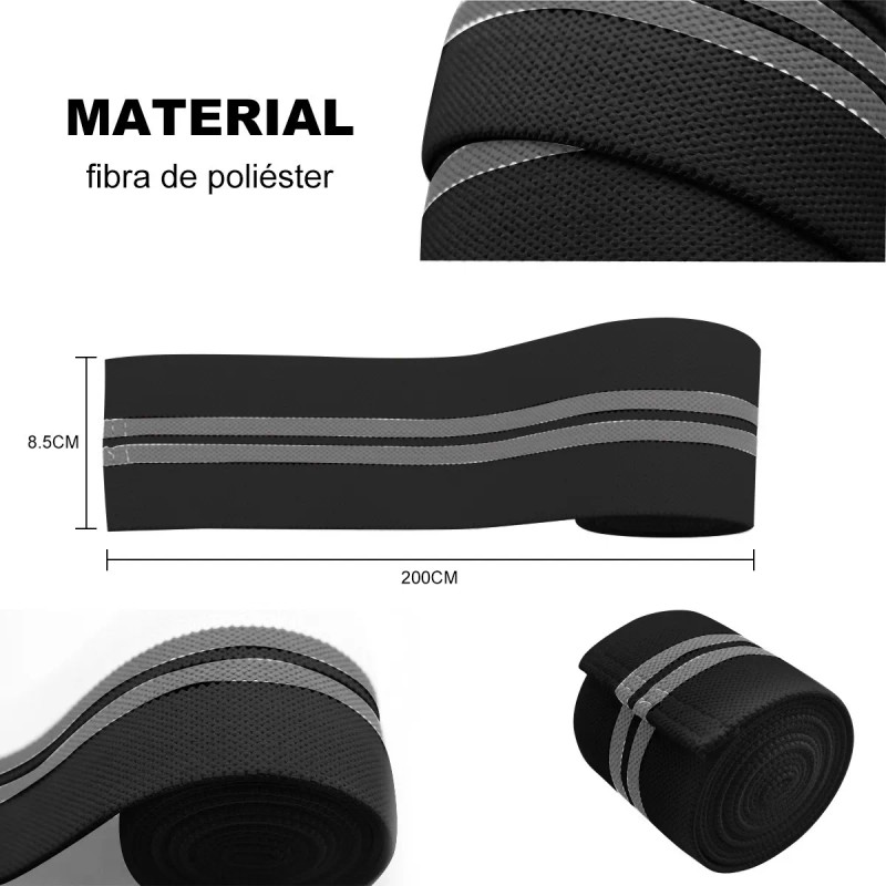 1 Par Vendas Para Rodilla Knee Wraps Elastica Rodilleras Gym