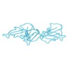 100Pcs Cute Paper Clips Blue Dolphin Style Exquisite Color Strong