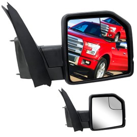 Replacement Driver Door Mirror Manual Folding Power-adjusted Glass No Heated Door Mirror Fit For Ford F-150 from 2015 2016 2017 2018 2019 2020 (Right Side)