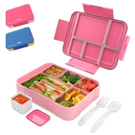 bumpli Lunch Box Light (6 Compartments + Cutlery) 1330 ml (Pink)