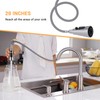 DAYONE 3 Holes Kitchen Faucets with Soap Dispenser, 2 Holes