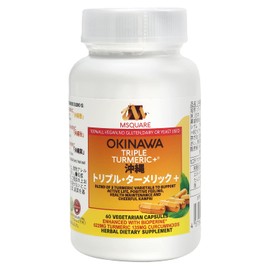 Okinawa Triple Turmeric + Okinawa Triple Turmeric +, 3 Types of Okinawa Turmeric Curcumin (Turmeric Extract over 100 mg of Turmeric and Bioperin (Black Pepper Extract), 1 Plastic Bottle, 60 Capsules (Plant Derived) Supplement