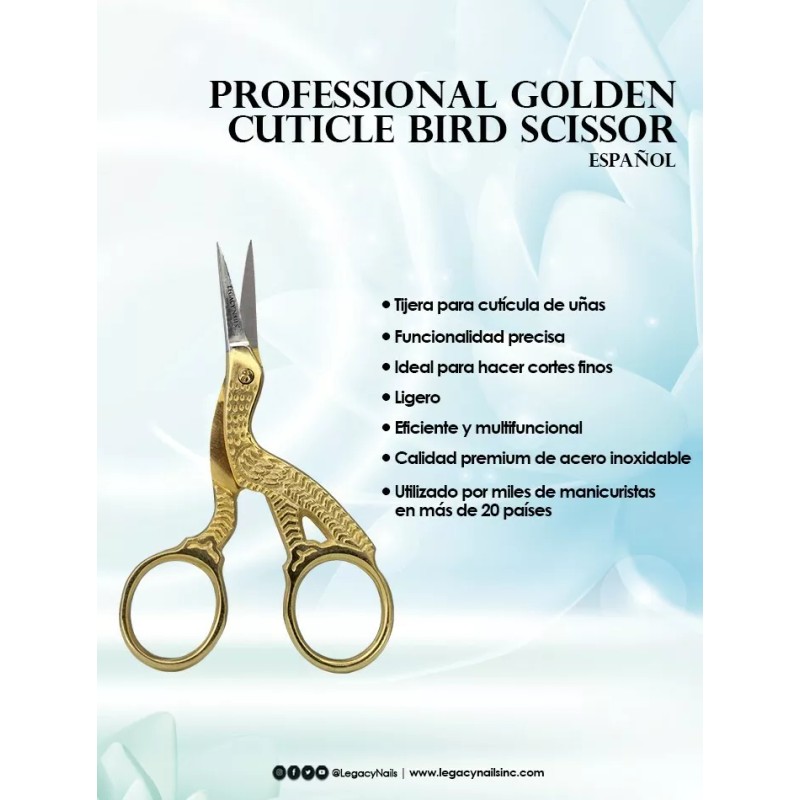 Legacy Nails Professional Golden Cuticle Scissor | Legacy Nails