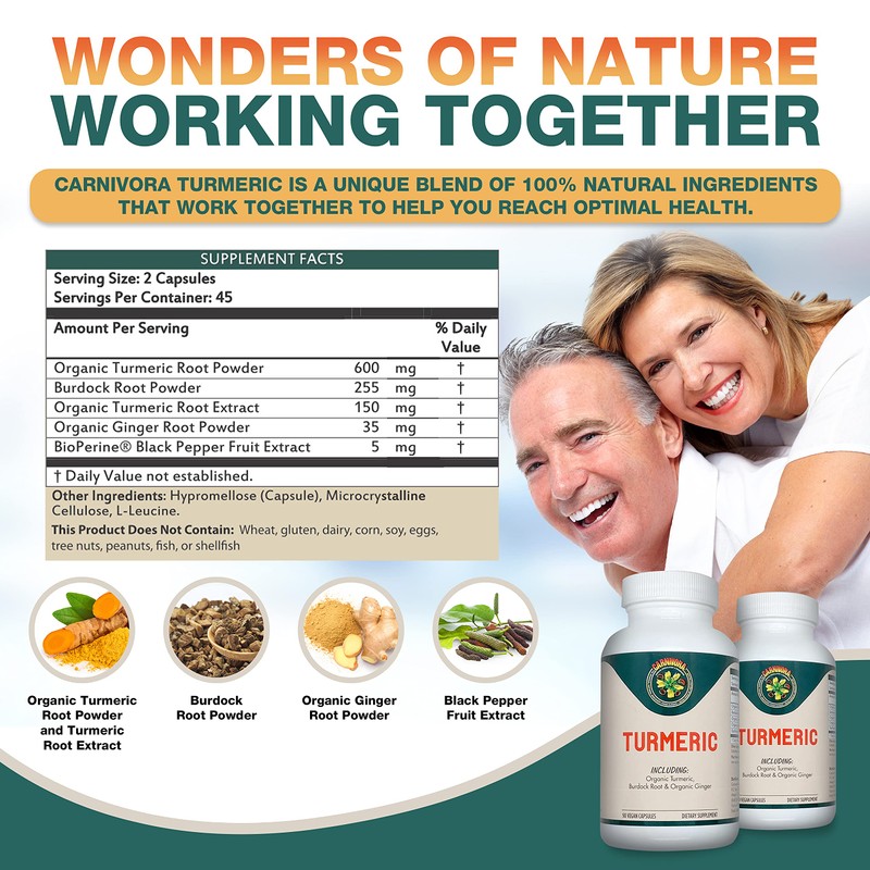 Carnivora Turmeric – Support for Joints and Digestive Health (90