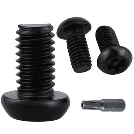 M6-1.0 x 16mm Tamper Proof Button Head Security Screws, Stainless Steel 304, Black Coated Anti-Theft Machine Screws for Automotive, Electronics, DIY & Outdoor Repair, 30-Pack (bit Included)