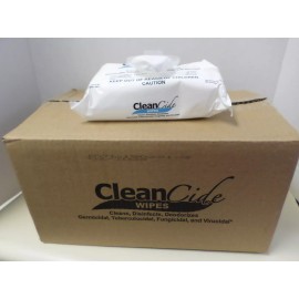 CleanCide Pack of 12 CleanCide Disinfecting Wipes, 80 Wipe/Pack, 12 Pack/Case. 960 Wipes