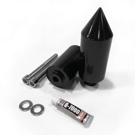 XKMT- High Quality Motorcycle Spike Frame Slider Crash Protector Compatible with 2007-2008 GSXR 1000 In Black [P/N: MT290-039-BK]