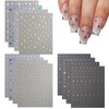 12 Sheets Star Nail Art Stickers 3D Self Adhesive Star
