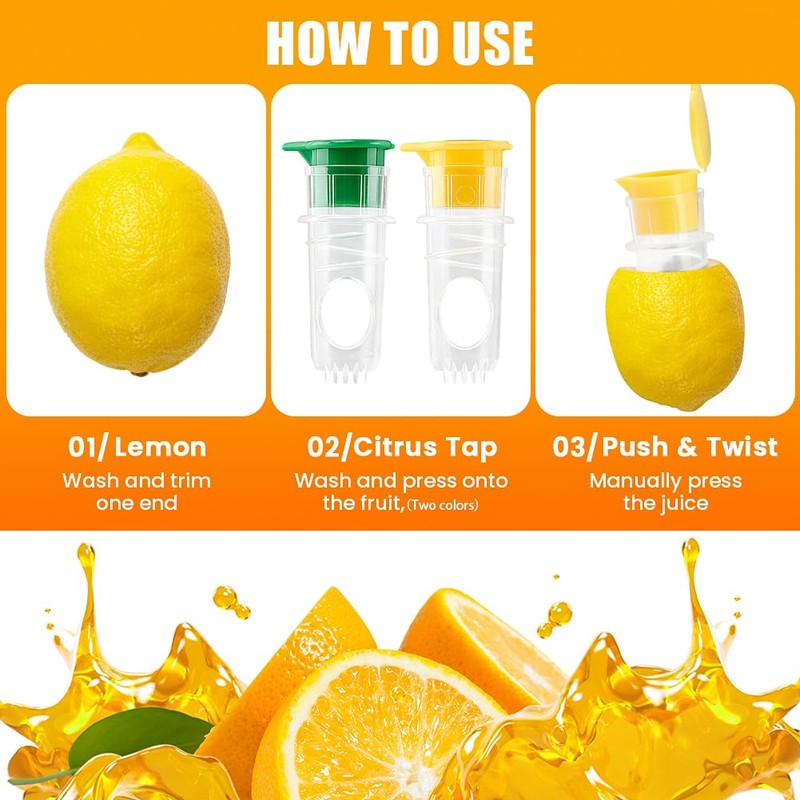 2pcs Lemon Juicer Squeezer,2025 New Screw-Top Lemon Squeezer Manual Lemons