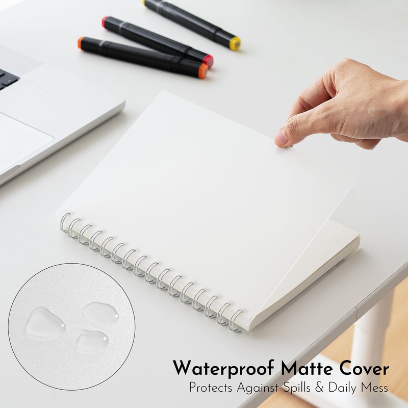STUDIO O. A. A5 Spiral Dot Grid Notebook 3 Pack,