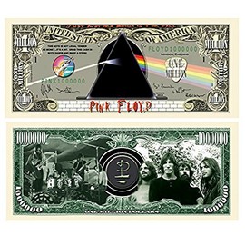 American Art Classics Pink Floyd Limited Edition $Million Dollar$ Collectible Bill in Currency Protector - Novelty Merchandise - Fun Collectable