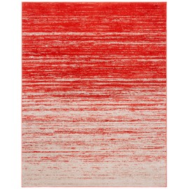SAFAVIEH Adirondack Collection Area Rug - 8' x 10', Orange & Grey, Modern Ombre Design, Non-Shedding & Easy Care, Ideal for High Traffic Areas in Living Room, Bedroom (ADR113P)