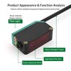 BG-38N Photoelectric Sensors,Background Suppression Diffuse Photoelectric Sensor,Sensing Distance 5-350mm,10–30VDC,NPN Output,Detection
