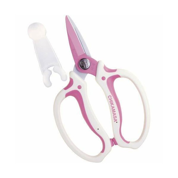 CHIKAMASA MF-8000P Flower Shears with Cap Sap-Resisting Blade NEW from Japan