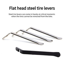 KLAPR APULM Bicycle tire Stick Mountain Bike Stainless Steel Tire Removal Tool 3-Pack Two-Color Optional (Black)