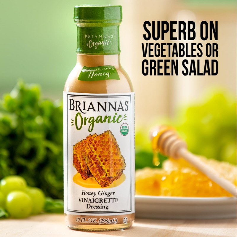 BRIANNAS - Organic Honey Ginger Vinaigrette Dressing - Certified Kosher