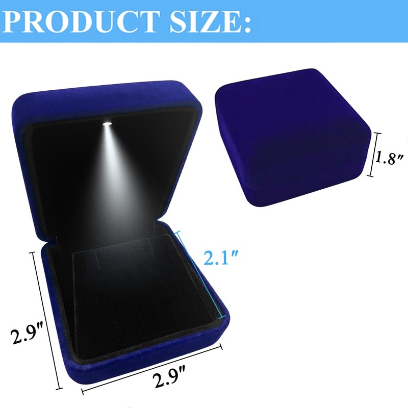 GBYAN Velvet Earring Box with LED Light, Stud Earring Gift