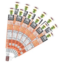 Jalapeño - Iowa Smoked Recipe, Sogo Snacks, Sugar Free Beef Jerky, Non-GMO Grass Fed Beef Sticks. No Nitrates, Gluten, Soy, MSG, Dairy, or Nuts. Paleo, Whole30, & Keto Snack (Jalapeno-ISR, 12 Cnt)