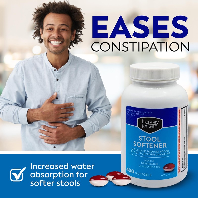 berkley jensen Stool Softener Laxative, Docusate Sodium 100 mg, Stimulant-Free