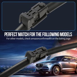 Wenyant 26"/16"/12" Windshield Wipers Compatible with LEXUS NX200t 2015-2017 NX300 2018-2021 NX300h 2015-2021 Front and Rear Wiper Blades for My Car Automotive Replacement (Set of 3)