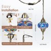 Yarra-Decor Turkish Moroccan Pendant Hanging Light with 15-Foot Cord -