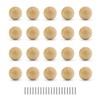 TIANLIN Round Door Handles, 20 Pieces Wooden Door Knobs, Wooden