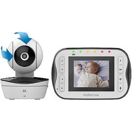 Motorola Digital Video Baby Monitor MBP41S with Video 2.8 Inch Color Screen, Infrared Night Vision, with Camera Pan, Tilt, and Zoom … (2.8" Screen - One Camera)