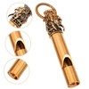 Mipcase Copper Dragon Whistle Keychain Decorative Whistle for Outdoor Survival