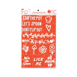 Scorch Marker Quality Vinyl Kitchen Stencil Kit - Create Custom, Professional Looking Designs and Crafts with Ease, Durable and Easy to Use - Perfect for DIY Projects, Wood Burning, and More