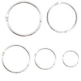 40pcs Binder Rings Assorted Sizes Loose Leaf Binder Ring for Loose-Leaf Book, Paper Cards, Key Rings (Assorted Size 40Pcs)