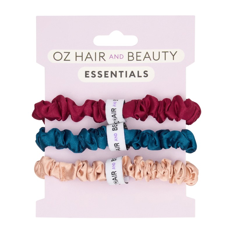 Oz Essentials Small Scrunchie Trio Set - Berry Bliss