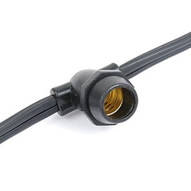 Novelty Lights C7/E12 Outdoor Globe String Lights â Outdoor Patio Party Pergola Garden Backyard Light Set â Heavy Duty Market CafÃ© Commercial Grade â Black Wire - 25 Feet