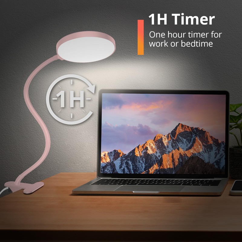 iFalarila Reading Light with Remote, LED Desk Lamp Clip on
