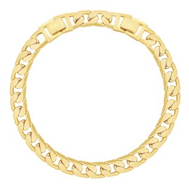 KissYan Gold Ankle Bracelets for Women, 14K Gold Plated Anklets Chunky Cuban Chain Brick Slender Link Summer Beach Foot Jewelry Gifts for Women(C08-G)