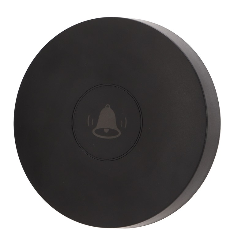 Black Wireless Doorbell Self Powered Waterproof Door Bell with 58