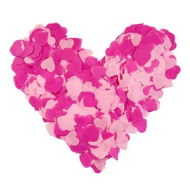 RuiChy 4000pcs Wedding Confetti Heart Shaped Tissue Paper Table Throwing Aisle Confetti Decoration for Home Party Romantic Night Anniversary Valentine's Day 40g(Rose+Pink)